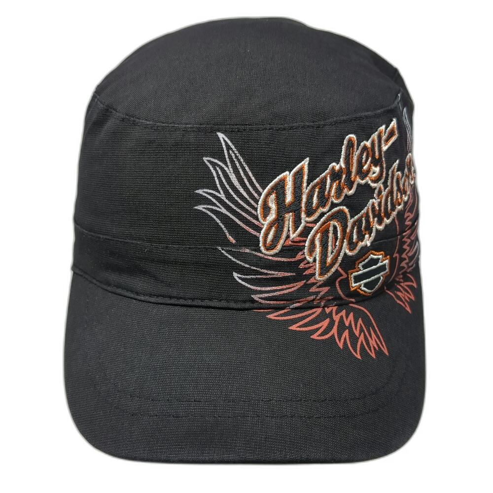 Harley-Davidson Army Cap Black One Size Slideback Wings Bar Shield Logo Hat